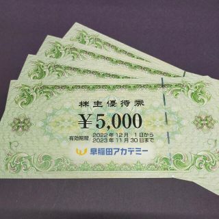 早稲田アカデミー　株主優待券　２００００円分　最新(その他)
