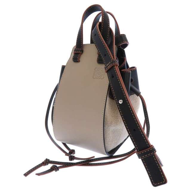 新しいスタイル LOEWE 黒 バイカラー 2way ハンドバッグ LOEWE