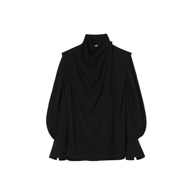 mame(マメ)のWool Georgette Draped Blouse レディースのトップス(シャツ/ブラウス(長袖/七分))の商品写真