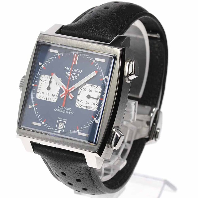 ☆極美品★箱・保証書付き【TAG HEUER】タグホイヤー モナコ デイト クロノグラフ CAW211P 自動巻き メンズ【ev15】