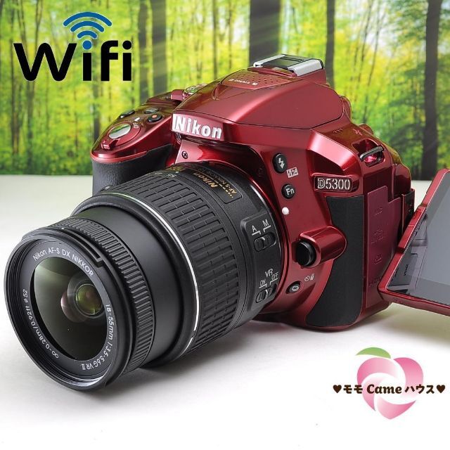 Nikon D5300☆WiFi機能つき♪希少なレッドカラー☆3277 超安い 51.0