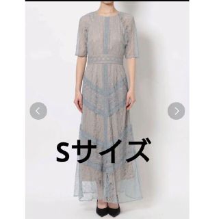 ラグナムーン(LagunaMoon)の未使用　LADYショルダーギャザーレースマキシワンピース　結婚式(ロングドレス)