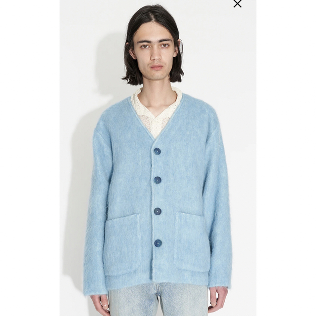 OUR LEGACYアワーレガシー CARDIGAN BLUE MOHAIR-