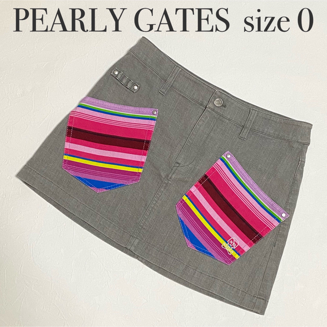 PEARLY GATES(パーリーゲイツ)の美品【パーリーゲイツ】レディースゴルフウェアストレッチスカート【0(S)サイズ】 スポーツ/アウトドアのゴルフ(ウエア)の商品写真