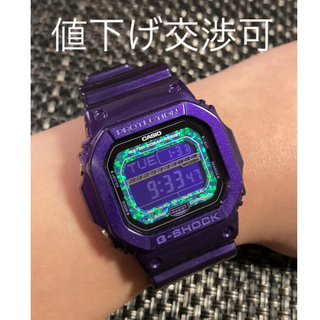 G-SHOCK 電波ソーラー　腕時計　黒　水色　紫