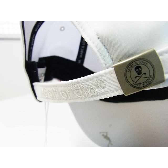 MARK&LONA Le PARIS CAP エンボスロゴキャップ ホワイト白