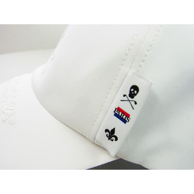 MARK&LONA Le PARIS CAP エンボスロゴキャップ ホワイト白