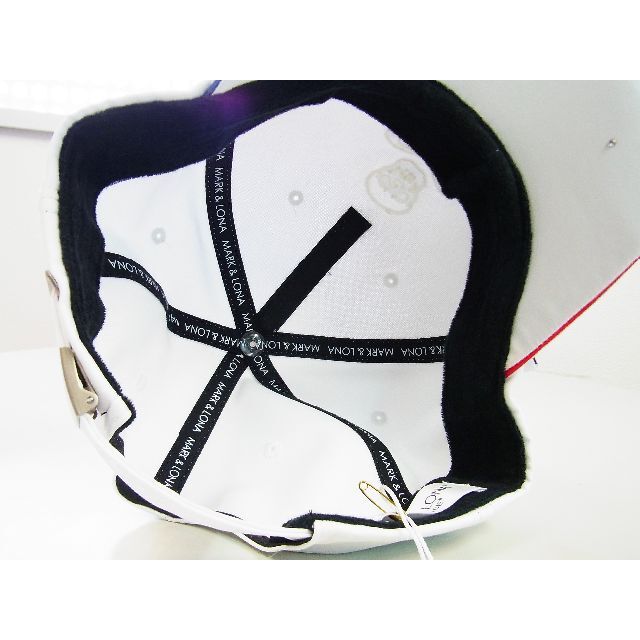 MARK&LONA Le PARIS CAP エンボスロゴキャップ ホワイト白