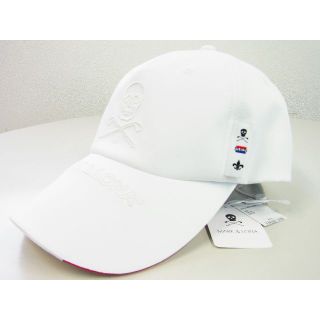 マークアンドロナ(MARK&LONA)のMARK&LONA Le PARIS CAP エンボスロゴキャップ　ホワイト白　(ウエア)