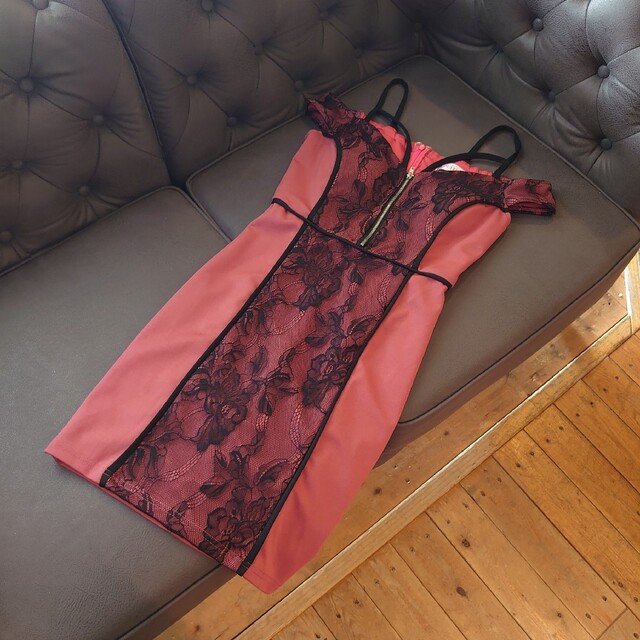 S21193 新品 OFTHERIP キャバドレス F オレンジピンク sexy レディースのフォーマル/ドレス(ナイトドレス)の商品写真