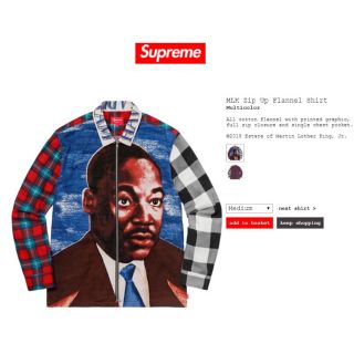 シュプリーム SUPREME MLK Zip Up Flannel