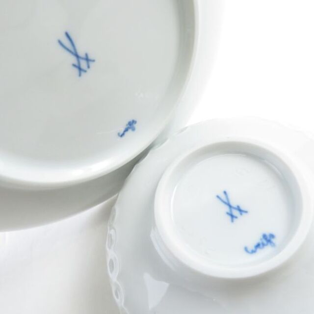 MEISSEN - 美品 MEISSEN マイセン ホワイトレリーフ ティーカップ＆ソーサー 1客 SY5141G の通販 by reMOVE