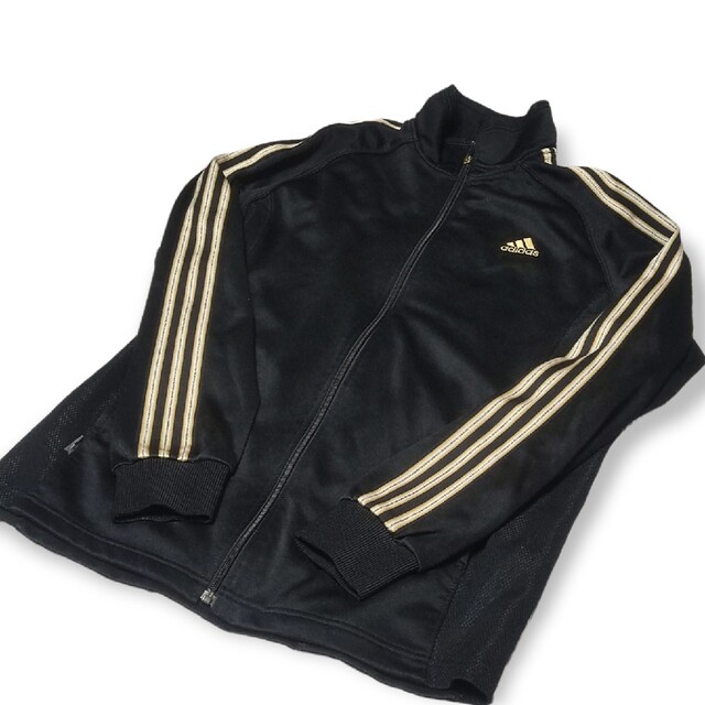 adidas(アディダス)の【希少】アディダス　ブラック / ゴールド　ジャージ　Clim365　XL メンズのトップス(ジャージ)の商品写真