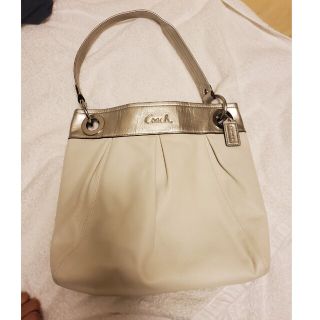 コーチ(COACH)のコーチ　ハンドバッグ　生成り　ホワイト(トートバッグ)