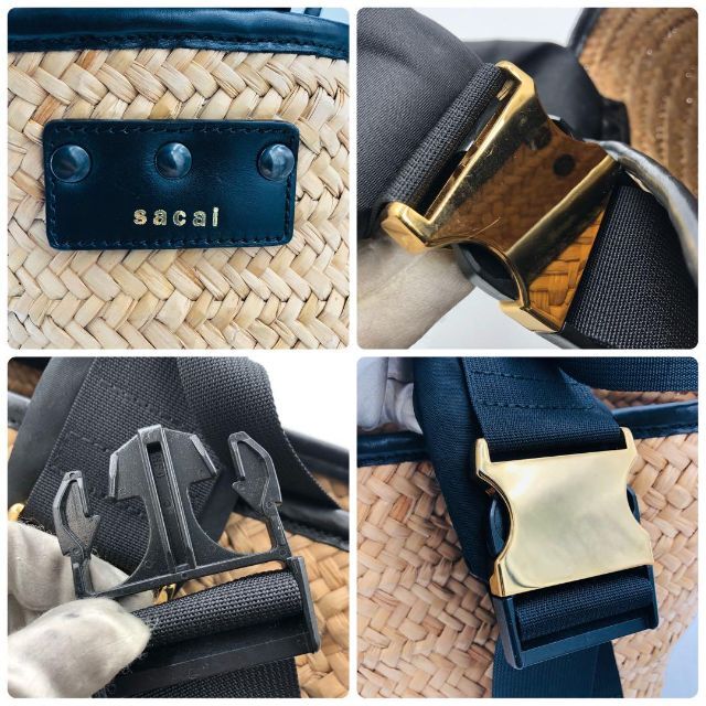 サカイ 21SS ハイブリッド トート マルシェバッグ ストロー