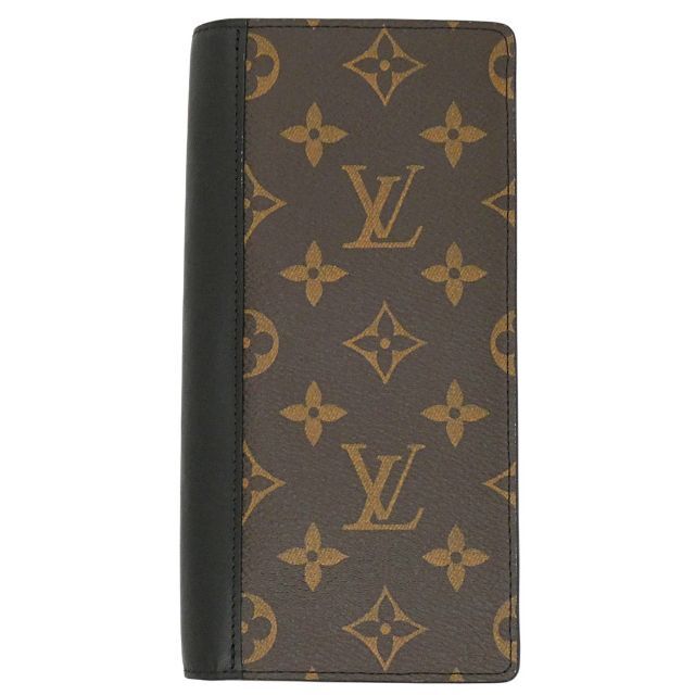 誕生日プレゼント LOUIS VUITTON 美品☆ルイヴィトン 長財布 モノグラム・マカサー ブラザ 二つ折り J5651 長財布 