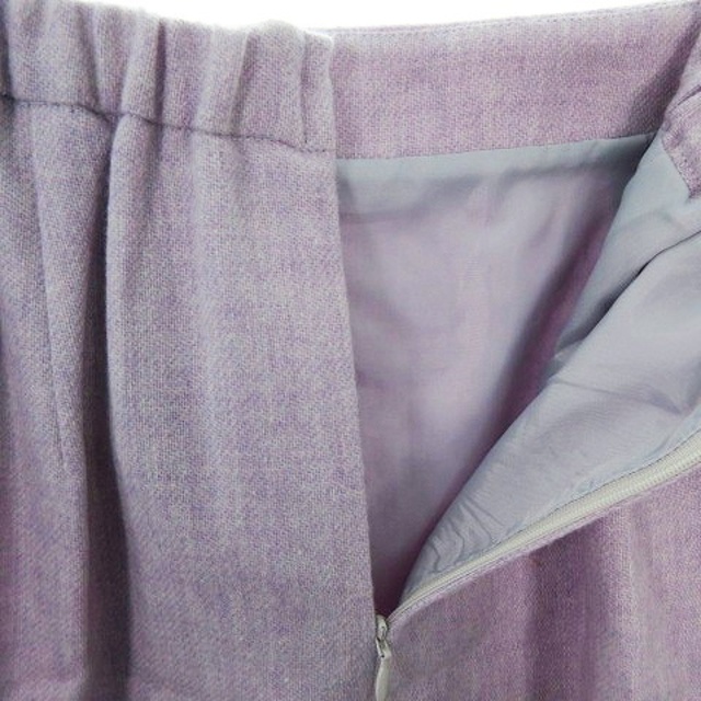 WILLSELECTION(ウィルセレクション)のウィルセレクション スカート タイト ミニ ウール 無地 M 紫 ボトムス レディースのスカート(ミニスカート)の商品写真