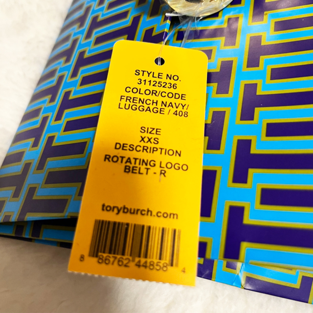 本日限定価格 トリーバーチ　TORY BURCH ベルト　ロゴバックル　ネイビー ◇新品◇TORY BURCHトリーバーチ◇レザー ロゴバックルベルトNAVY紺
