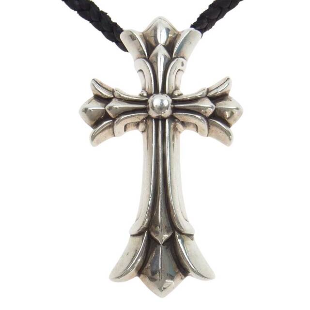 代引不可】 CHROME HEARTS LARGE CH CROSS PENDANT LEATHER CODE