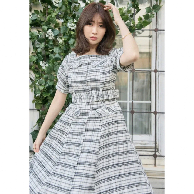 herlipto Classic Tweed Belted Dressハーリップトゥ