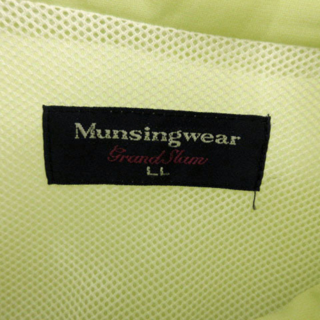 Munsingwear(マンシングウェア)のマンシングウェア ジャケット ウインドブレーカー ロゴ 裏地メッシュ 黄緑 LL スポーツ/アウトドアのゴルフ(ウエア)の商品写真