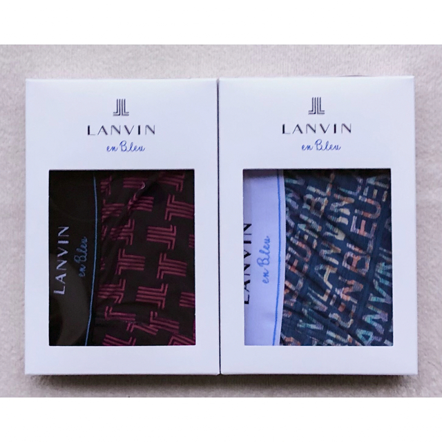 LANVIN en Bleu ボクサーパンツ Ｍサイズ 前開き 日本製 2枚