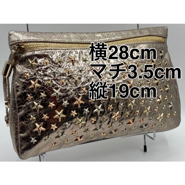 JIMMY CHOO ジミーチュウ クラッチバッグ ゴールド バッグ スタッズ