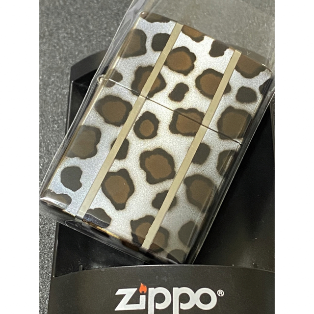 zippo 全面 ヒョウ柄 ヴィンテージ 特殊加工 希少モデル 2000年製 メンズのファッション小物(タバコグッズ)の商品写真