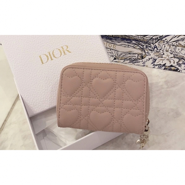 Christian Dior - 新作 レア商品  LADY DIOR スモール ジップコインケース ハート