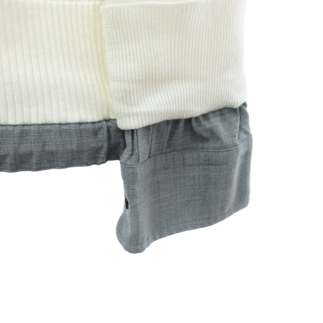 sacai - サカイ 21AW ウールニットプルオーバー 長袖 異素材ドッキング