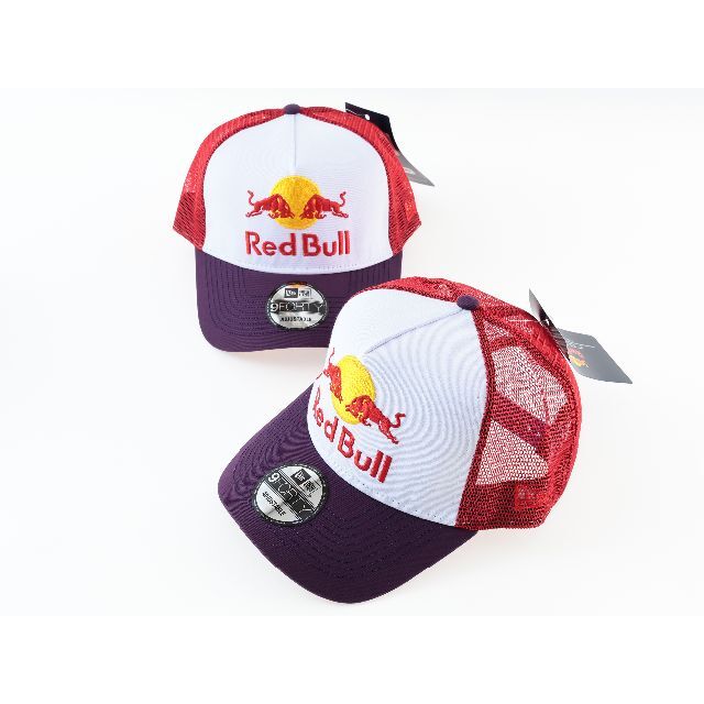 Red Bull(レッドブル)の【Red Bull Racing】ニューエラ キャップ メッシュ　赤白紫 自動車/バイクの自動車(車内アクセサリ)の商品写真