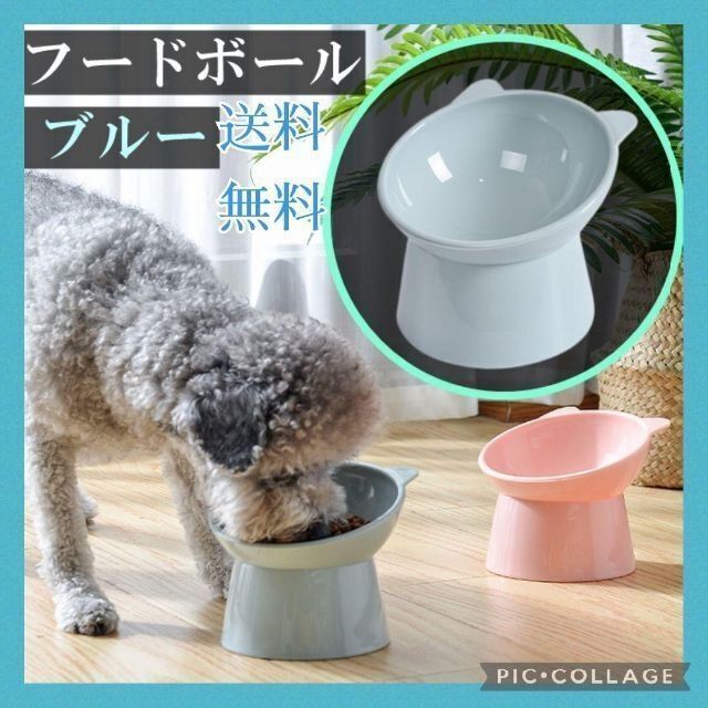 【ポポにゃん】ブルーフードボール ペットボール　ご飯　ペット用品　給食器　餌 その他のペット用品(犬)の商品写真