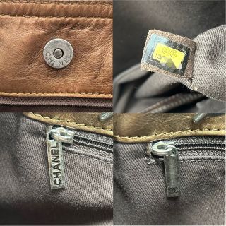 CHANEL - CHANEL シャネル トートバッグ チェーンショルダー シワ加工