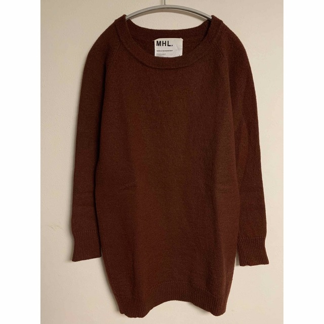 【美品】MHL. マーガレットハウエル ウール ロングニット ブラウン