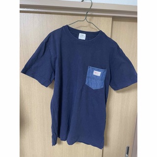 コーエン(coen)のコーエン coen Uネック Tシャツ ネイビー 紺 綿100 L(Tシャツ(半袖/袖なし))