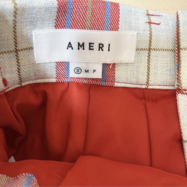 新品タグ付き⭐️アメリ　Ameri パンツ　チェック　赤
