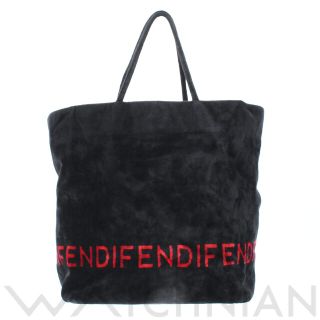 FENDI - 中古 FENDI トートバッグ コーデュロイ ブラック フェンディ ...