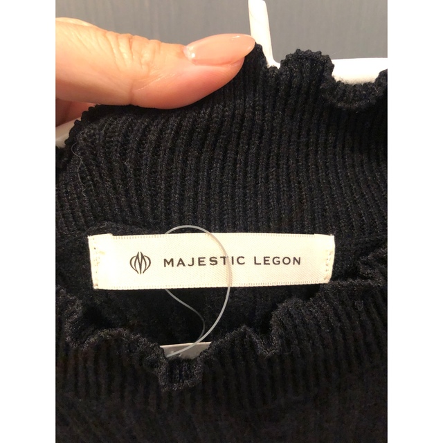 MAJESTIC LEGON(マジェスティックレゴン)の【完売品タグ付】【MAJESTIC LEGON】たっぷりパールケーブルニット レディースのトップス(ニット/セーター)の商品写真