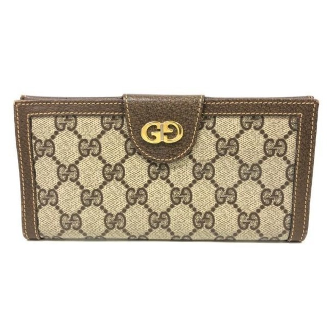 グッチ GUCCI 長財布 オールドグッチ ブラウン系 【ふるさと割】 9792