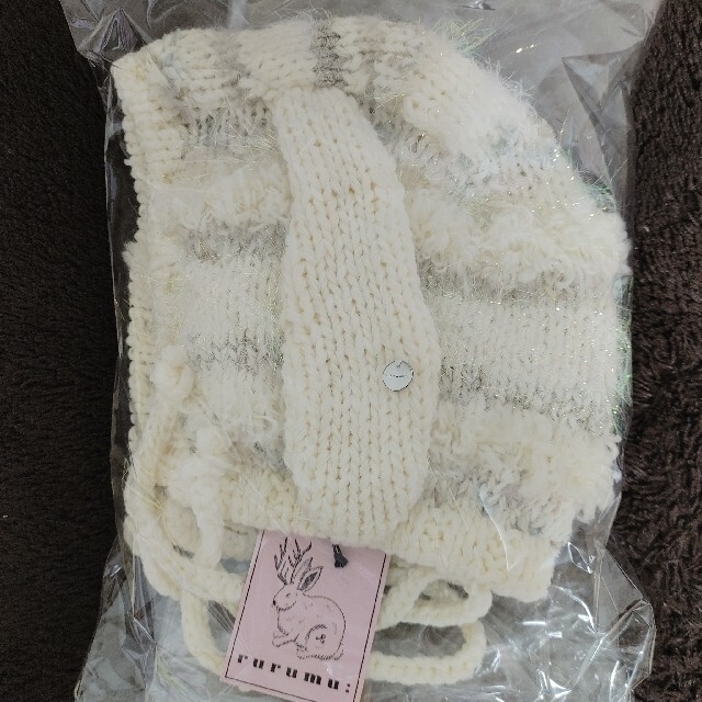 WALL(ウォール)の【値下げ！】rurumu: usa-mimi knit cap ニットキャップ レディースの帽子(ニット帽/ビーニー)の商品写真