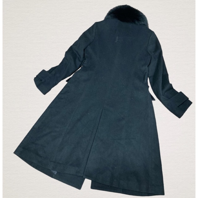 VOICEMAIL(ヴォイスメール)のmatrice ロングコート カシミヤ100 フォックスファー サイズ40 レディースのジャケット/アウター(ロングコート)の商品写真