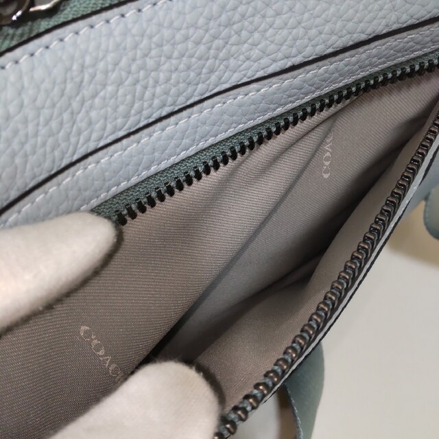 【極美品】COACH ボディバッグ ゴッサムバッグ アクア ブルー C5331 8