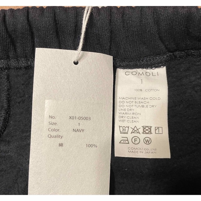 COMOLI(コモリ)の23ss COMOLI 吊裏毛スウェットパンツ ネイビー サイズ1 メンズのパンツ(その他)の商品写真