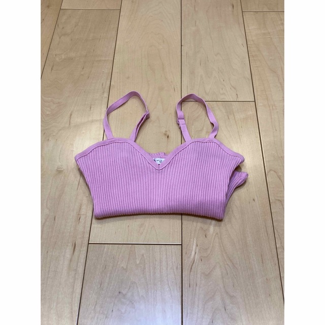 専用 vintage zara rib bra pink cami レディースのトップス(キャミソール)の商品写真