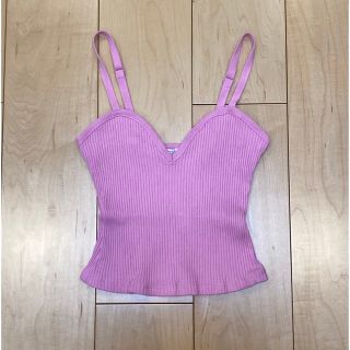 専用 vintage zara rib bra pink cami(キャミソール)