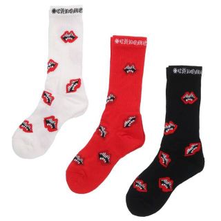 クロムハーツ(Chrome Hearts)のクロムハーツ SOCKS PPO CHOMPER 3PK チョンパー靴下ソックス メンズ S(ソックス)