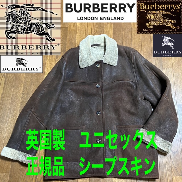 BURBERRY(バーバリー)の英国製　正規品　バーバリー　ユニセックス　シープスキンコート　本羊革　 レディースのジャケット/アウター(ムートンコート)の商品写真