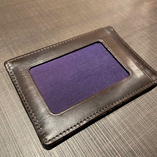 【新品 未使用品】ポールスミス 定期入れ カードケース 二つ折り 紫 本革