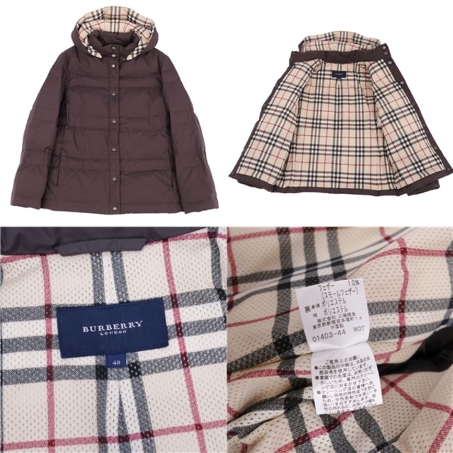 BURBERRY(バーバリー)の美品 バーバリー ロンドン BURBERRY LONDON ジャケット 2way ダウンジャケット レディース アウター 40(M相当) ブラウン レディースのジャケット/アウター(その他)の商品写真