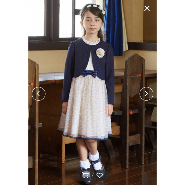 ELLE en noir ナチュラルフラワーアンサンブル　入学式　女の子　120のサムネイル